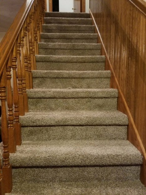 carpeted stairs