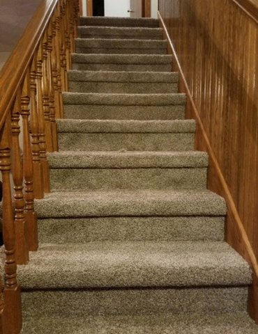 carpeted stairs